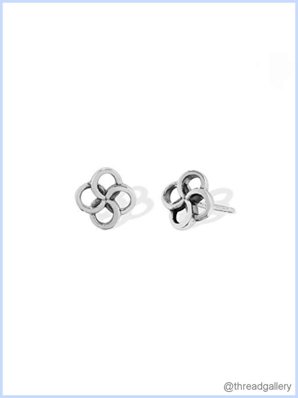 Sterling Silver Quatrefoil Knot Stud Earrings Hypoallergenic